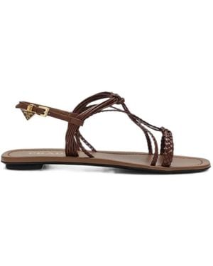 Prada Geflochtene Sandalen - Braun