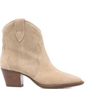Anna F. Botas Cowboy Con Puntera En Punta - Neutro