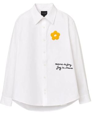 Marc Jacobs Marc Is Joy Hemd Mit Blumen-Patch - Weiß