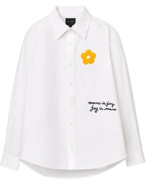 Marc Jacobs Cotton Shirt With Flower Patch - White