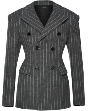 ANOUKI Blazer a rayas - Negro