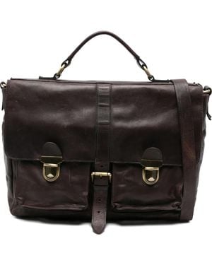SOMMET Porte-Documents En Cuir À Boucle - Noir