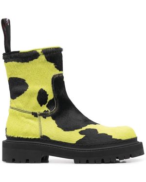 CAMPERLAB Mid-Calf Textured Boots - Yellow