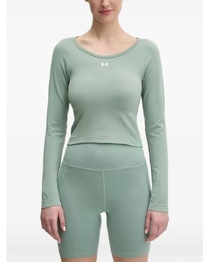 Under Armour Logo-Print Long-Sleeves T-Shirt - Green