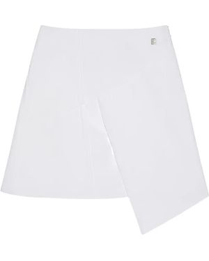 Givenchy Minifalda Con Dobladillo Asimétrico Y Placa Del Logo - Blanco