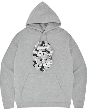 A Bathing Ape X New Balance Ape Head Logo-Print Hoodie - Gray