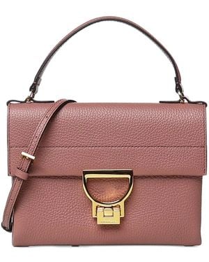 Coccinelle Mini Grainy Leather Tote Bag - Pink