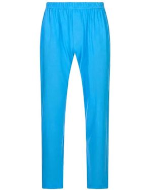 Kiton Pyjamabroek Met Geborduurd Logo - Blauw