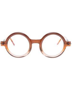 Kuboraum Round-Frame Glasses - Brown
