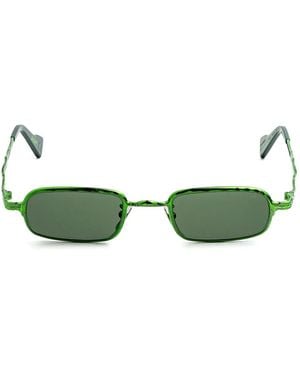 Kuboraum Z18 Rectangle-Frame Sunglasses - Green