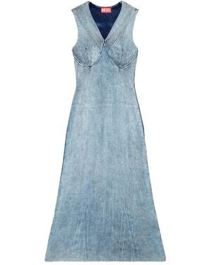 DIESEL Midi M-Milong Dress - Blue