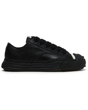 Maison Mihara Yasuhiro Hank Og Sole Leather Trainers - Black