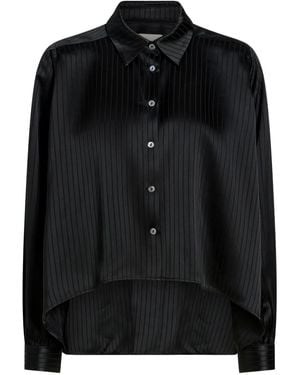 Cinq À Sept Georgia Stripe Top - Black