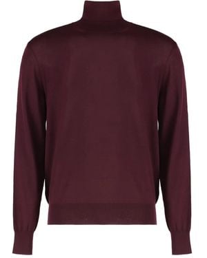 Saint Laurent Roll-neck Sweater - レッド