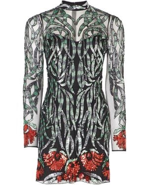 Temperley London Sequin-Embellished Mini Dress - Gray