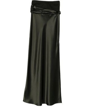 Nanushka Letto Draped-Detail Maxi Skirt - Black