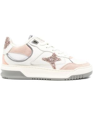 AMA BRAND Glitter-Star Sneakers - White