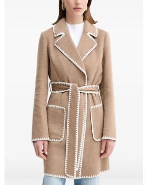 Guess Belted Coat - Natural
