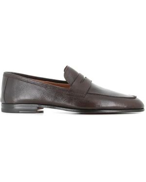 Antonio Maurizi Penny-Strap Leather Loafers - Grey