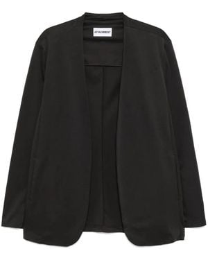 Attachment Chaqueta de algodón sin cuello - Negro