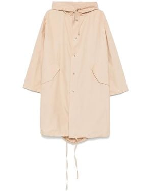 Jil Sander Mantel Mit Logo-Print - Natur