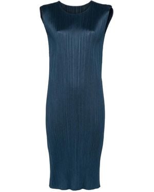 Pleats Please Issey Miyake Monthly Colours: April ミディドレス - ブルー