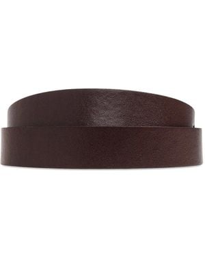 Victoria Beckham Portofino Mirror Leather Belt - Brown