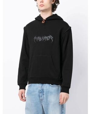 Palmier Logo-Print Organic Cotton Hoodie - Black
