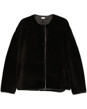UTZON Jod Button-fastening Shearling Jacket - Black