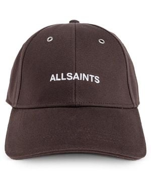 AllSaints Theo Logo-Embroidered Baseball Cap - Brown