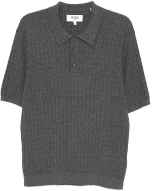 Wax London Polo En Maille À Rayures - Gris