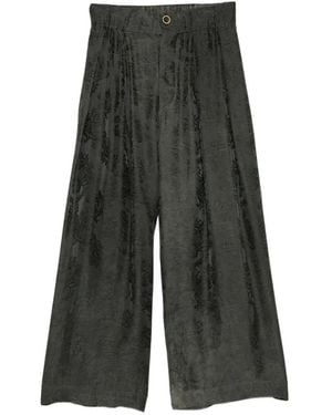 Uma Wang Jacquard-Pattern Wide-Leg Pants - Gray