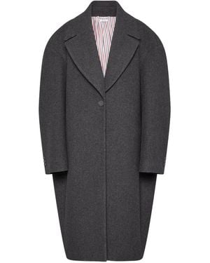 Thom Browne Cappotto Melton - Grigio