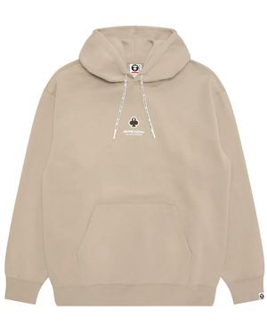 Aape By A Bathing Ape Sleeve Logo-Detail Hoodie - Natural