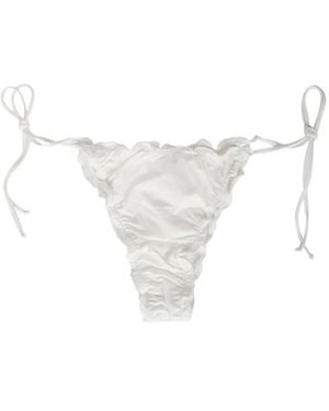 Mc2 Saint Barth Ruffled-Lace Swim Briefs - White