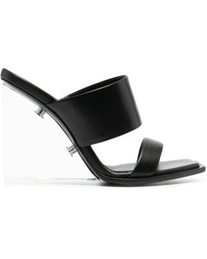 McQueen Sandales Shard 115 Mm À Semelle Compensée - Noir