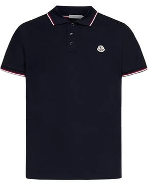 Moncler Piqué Polo Shirt - Blue