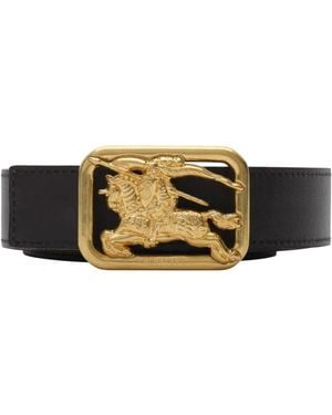 Burberry Reversible Check Rider Belt - Black