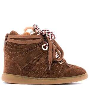 Serafini Manhattan Suede-Finish Sneakers - Brown