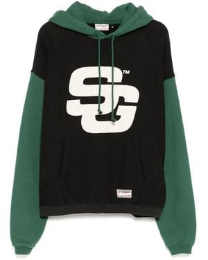 SUMMER GAMES Logo Print Hoodie - Black