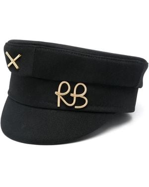 Ruslan Baginskiy Piercing-Inspired Baker Boy Cap - Black