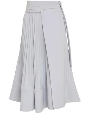 Gloria Coelho Falda midi plisada - Blanco