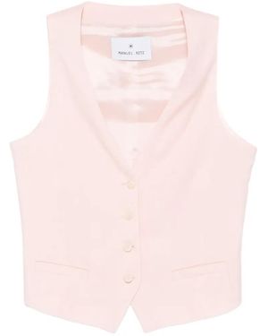 Manuel Ritz Chaleco Con Cuello En V - Rosa