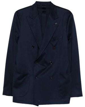 Lardini Veste À Boutonnière Croisée - Blue