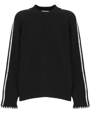 Oliver Lattughi Whipstitch-Trim Jumper - Black