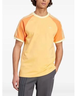 adidas Cali スリーストライプ ラグランtシャツ - オレンジ