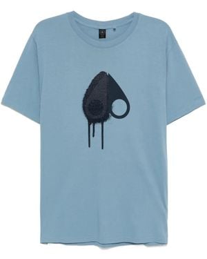 Moose Knuckles T-Shirt Met Grafische Print - Blauw
