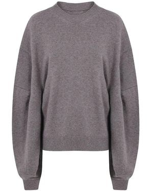 Uma Wang Cashmere Dropped-Shoulder Sweater - Gray