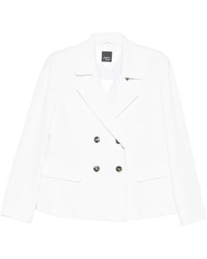 Marina Rinaldi Pmraere Double-Breasted Blazer - White