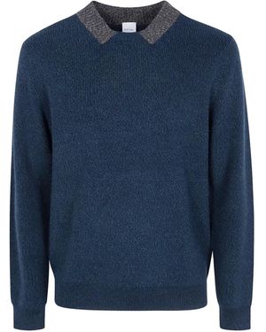 Paul Smith Gerippter Strickpullover - Blau